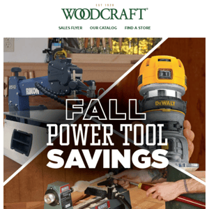 Get More for Less: Power Tool Faves on Sale at Woodcraft