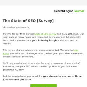 [State of SEO Survey] Help us shape the future of SEO