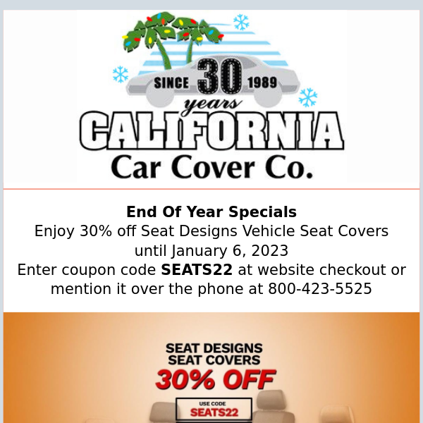 California Car Cover Co. End Of Year Specials