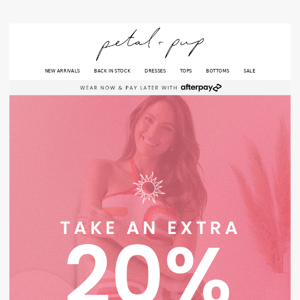 Extra 20% Off STARTS NOW! 😍