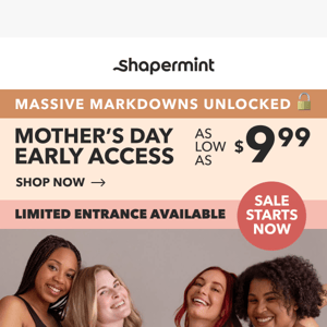 You unlocked early Mother's Day deals! 😱