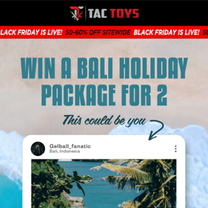 WIN a Bali Holiday Package for 2 ✈️🏝️