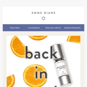 🔔 Back in stock 🔔 Our new Brilliant-C Serum is available again!