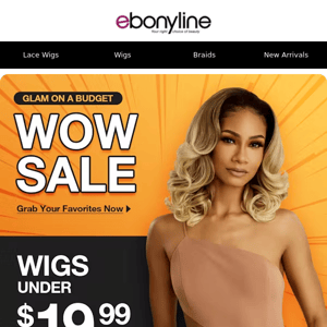 🌟 WOW Sale! Get Wigs for Less Than $20 Today!