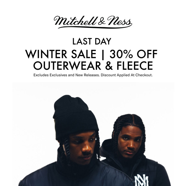 30% Off Winter Sale Jackets, Hoodies, and All Fleece! 🥶