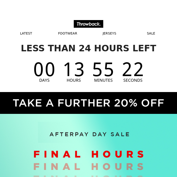 DON'T MISS OUT ⏰ TAKE A FURTHER 20% OFF 🤩