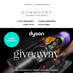 Final chance to win a Dyson Vacuum Cleaner