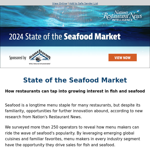 [NEW REPORT] Driving Sales with Seafood | Techniques and Flavors that Broaden Appeal