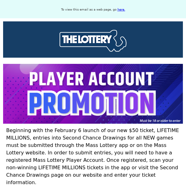 Important News For All Second Chance Drawing Fans Mass Lottery Commission
