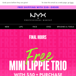 Last chance! Get your FREE lippie trio 💄