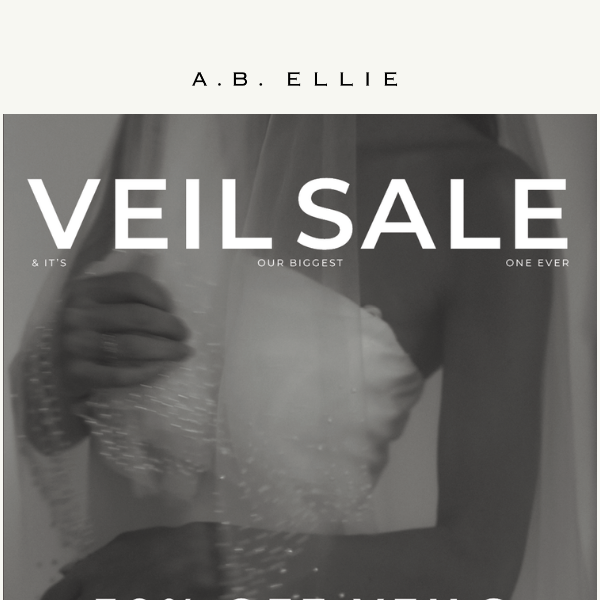 VEIL SALE — AND IT’S OUR BIGGEST ONE EVER