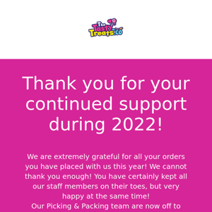 🍭🍭🍭Thank you for your continued support during 2022🍭🍭🍭