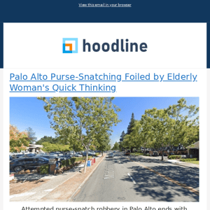 Palo Alto Purse-Snatching Foiled by Elderly Woman's Quick Thinking & More from Hoodline - 10/10/2023