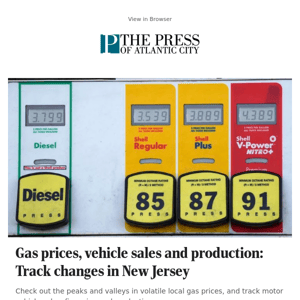 Gas prices, vehicle sales and production: Track changes in New Jersey