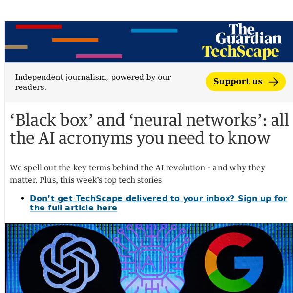 Seven AI acronyms explained | TechScape