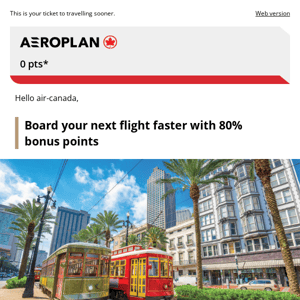 Fast-track your travel plans with 80% bonus points