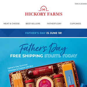 Free shipping for Father’s Day starts today!