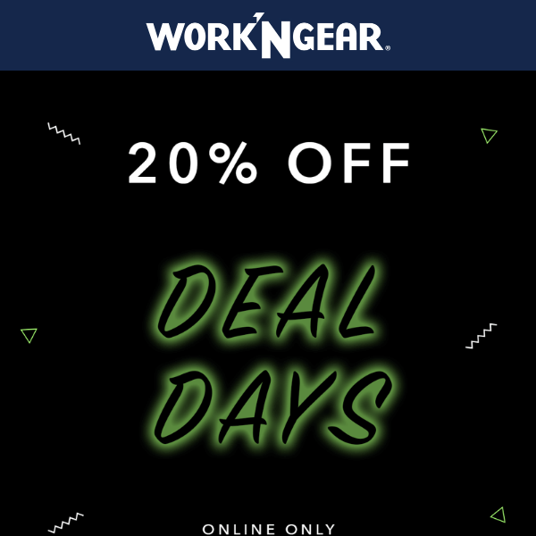 BACK AGAIN: 20% Off Deal Days