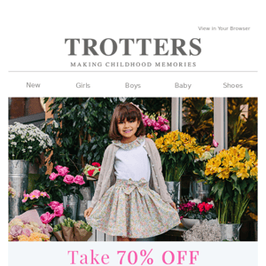 70% Off All Clothing in Outlet