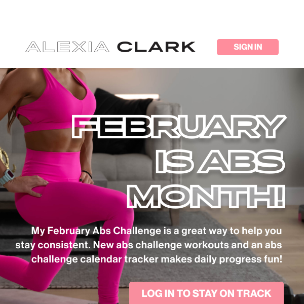 Get New Abs Workouts Daily in February! - Alexia Clark