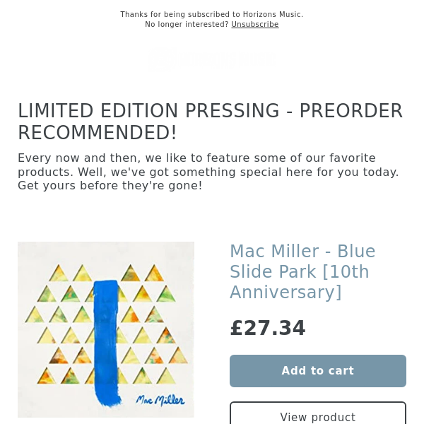 LIMITED EDITION! Mac Miller - Blue Slide Park [10th Anniversary]