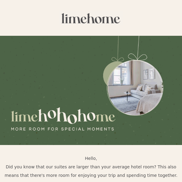 limehohohome – more room for special moments. 🎄