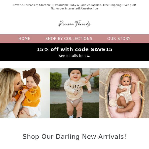 Hi Reverie Threads, NEW ARRIVALS! Fast & Free U.S. Shipping Over $50!