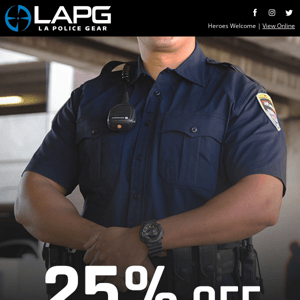 25% off select uniforms right now