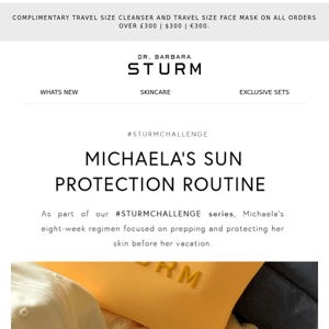 #STURMCHALLENGE: Michaela’s sun protection routine 🌤