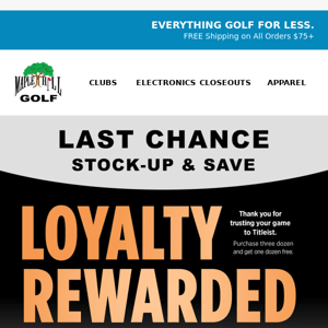 👉 LAST CHANCE > Titleist Buy 3, Get 1 FREE