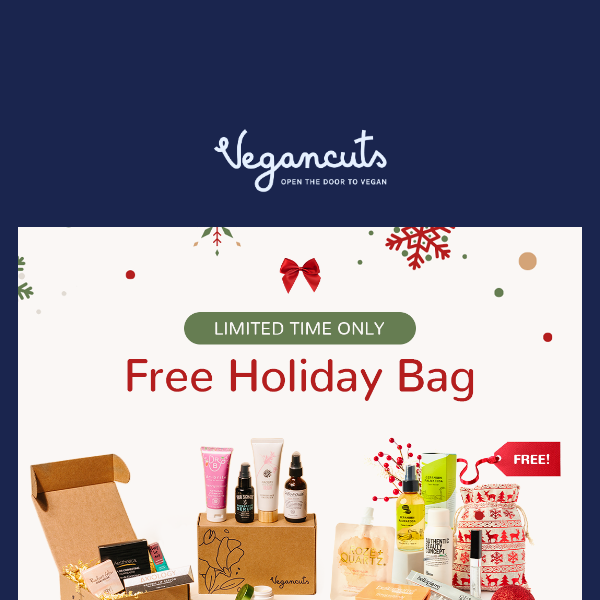 ⚡FREE Vegan Holiday GIFT! While Supplies LAST!