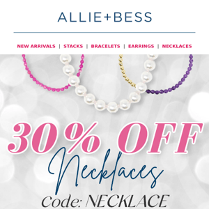 FLASH SALE- 30% OFF Necklaces