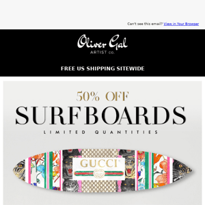Signature Surfboards at 50% OFF + Free US Shipping