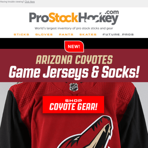 New AZ Coyotes Game Jerseys & Socks!