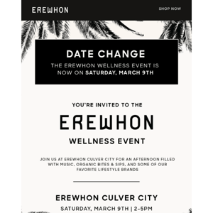 Wellness Event Changed to March 9th