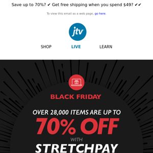 JTV Jewelry Television, your Black Friday order can ship FREE! 💌