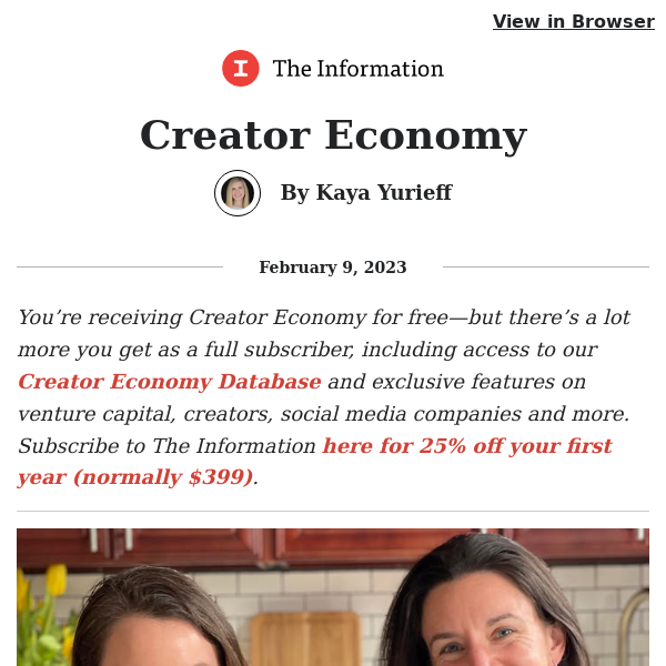 Creator Economy: An Ex-Instagram Engineer Launches a Social Cooking App; Vault Raises a Series A