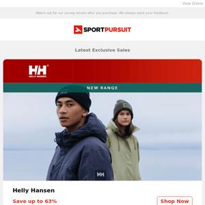 Helly Hansen - New Range | Travelin | Trending Outdoor Deals | Stormhold | Rough Radical Active Layers | Up to 63% Off!