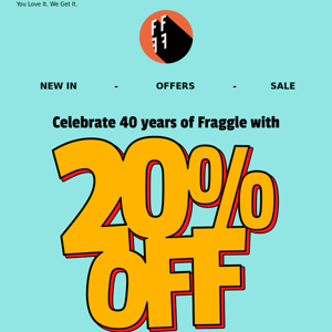 🎶 Get 20% off... down in Fraggle Rock! 🎵