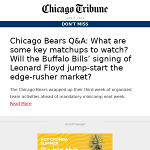 Chicago Bears Q&A with Brad Biggs