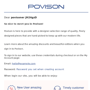 Welcome to Povison! 