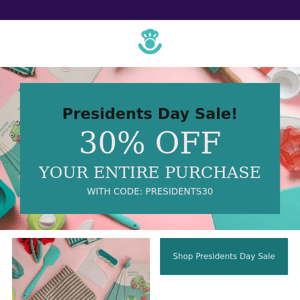 30% Off Site-wide –Treat Your Tiny Chef to Presidential Deals!
