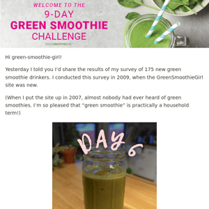 [Smoothie Challenge, Day 6] What 175 green smoothie lovers told me