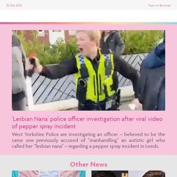 🚔 'Lesbian nana' cop investigated after pepper spray incident 🫑