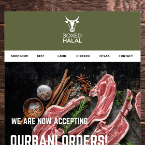 We are now accepting Qurbani orders!
