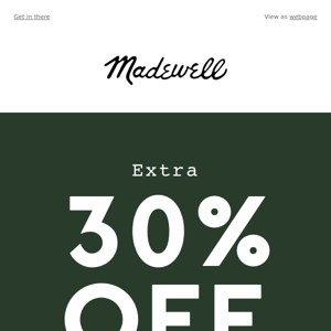 Extra 30% off all sale styles