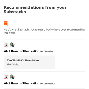 Recommendations from your Substacks