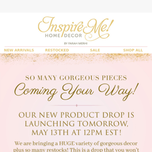 OMG.. NEW Product Drop Launching Tomorrow at 12PM EST!💫