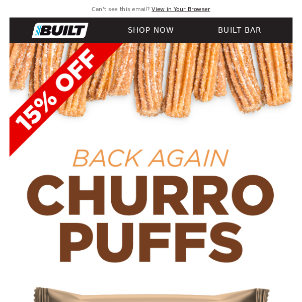 15% off Churro Puffs!