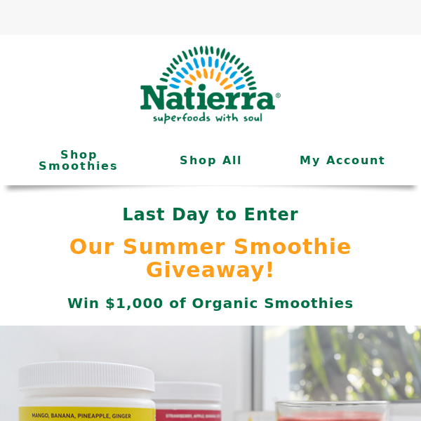 Last Day to Win Smoothies!